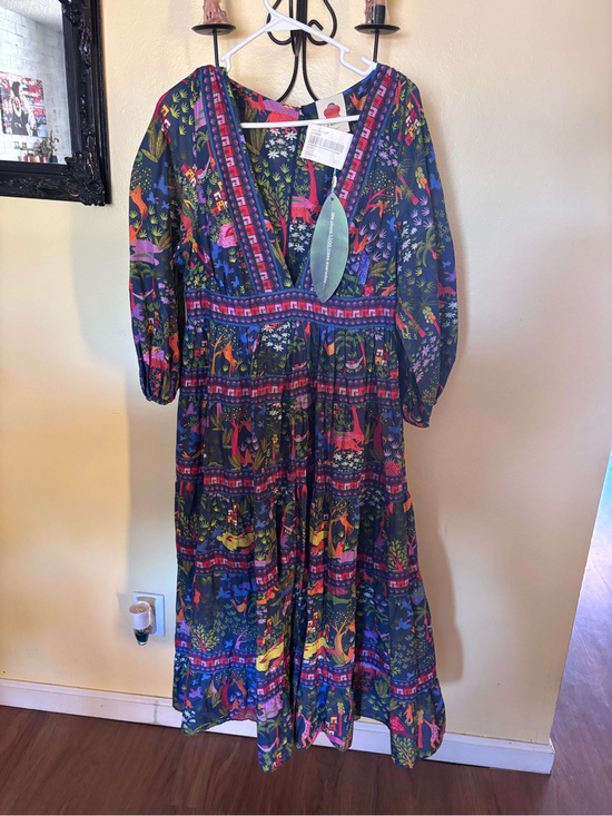 FARM Rio Dresses & Skirts - FARM Rio Multicolor Floral & Animal Print Maxi Anthropologie Dress